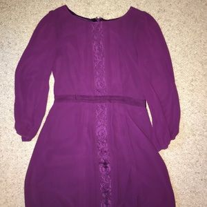 Jessica Simpson royal purple chiffon dress